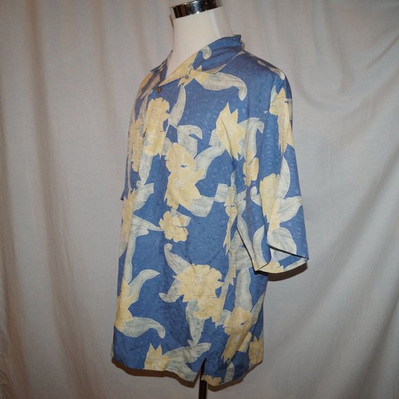 TOMMY BAHAMA 100% Silk Hawaiian Tropical Floral - Picture 5 of 9